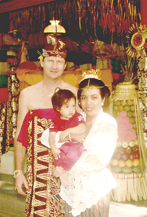 Made Jati, Michael and Sean in Sanur in 1994.